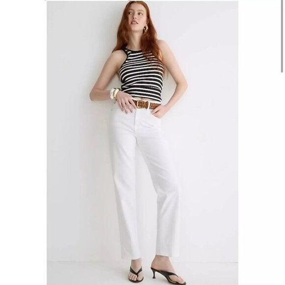 J Crew '90s classic straight-fit jean in white wash - Picture 1 of 3